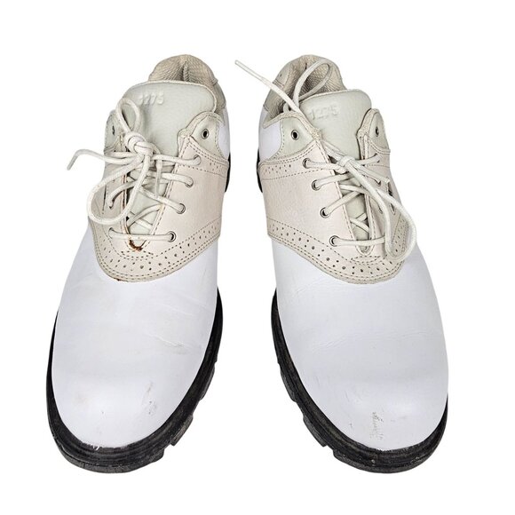 New Balance Golf Cleats Soft Spiked Soles Shoes WG1275B  White Beige Womens‎ 10 - Picture 3 of 12